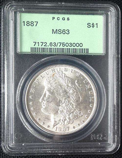 1887 MORGAN SILVER $1 DOLLAR "Coin of the Wild West" ~NGC GRADED MS63~