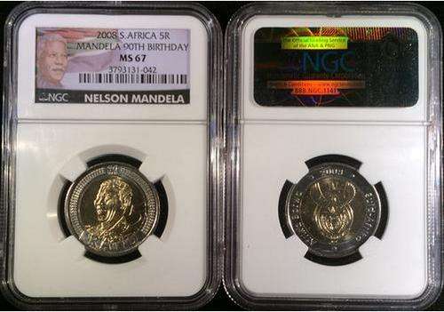 2008 Limited Edition Nelson Mandela 90th Birthday NGC Graded MS67 - Investors Choice *10 up for Bid*