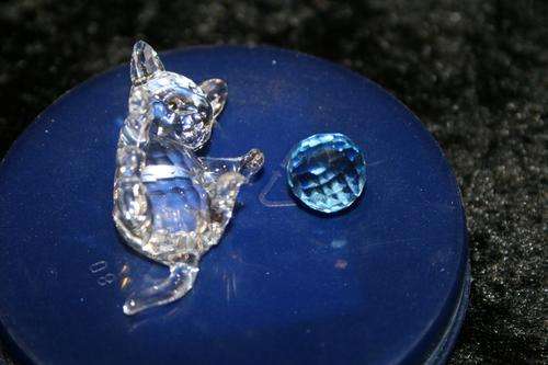 Swarovski Cat with ball
