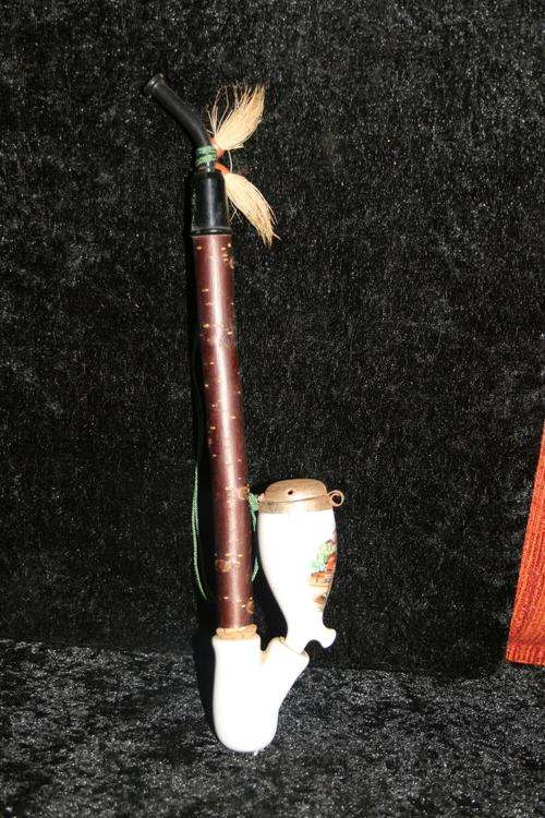 German long stem porcelain pipe