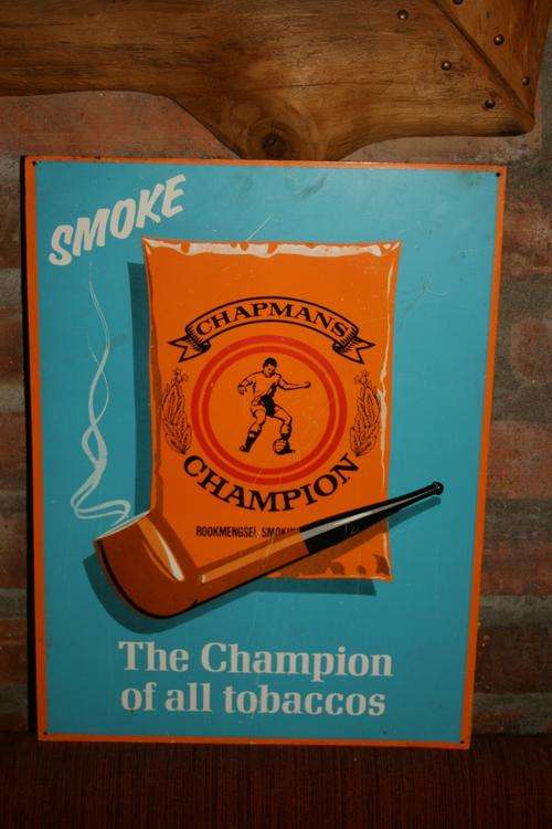 Chapmans Tobacco tin sign