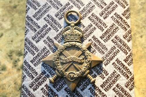 1914 - 15 Star Awarded to PTE C.Brodie from Hartigans HSE
