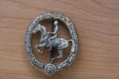 German Horsemans Badge in silver