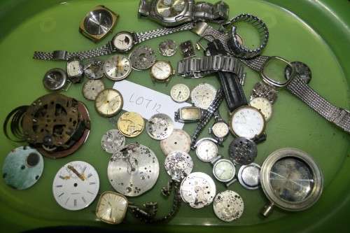 Lot of watches spares repairs or steampunk