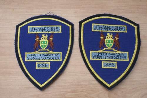 Johannesburg Traffic warden patches.