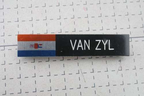 Border war Name tag.