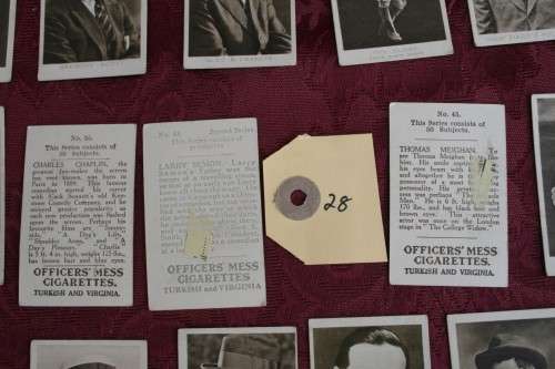 Movie stars Cigaret cards Officers Mess Cigarettes