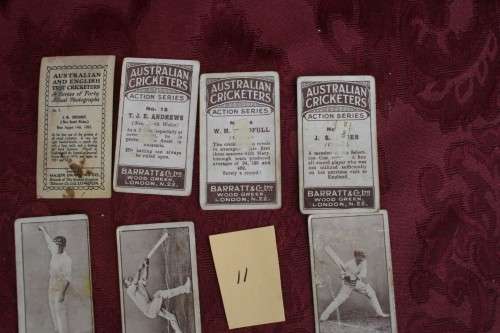 Australian and English Test Cricketers.  Cigaret cards
