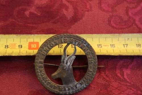 WWI Vintage South African Cap Badge, UNION IS STRENGTH - EENDRACHT MAAKT MACHT