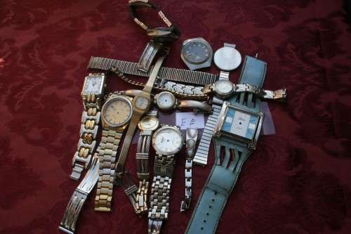 Lot of Mixed watches..Cases...straps.... Spares /Repairs Steampunk Jewelery