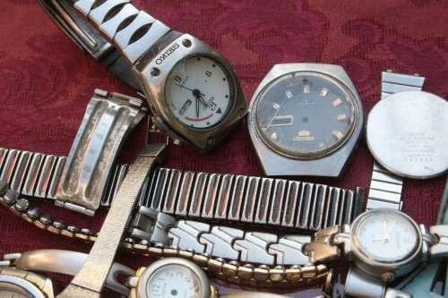Lot of Mixed watches..Cases...straps.... Spares /Repairs Steampunk Jewelery