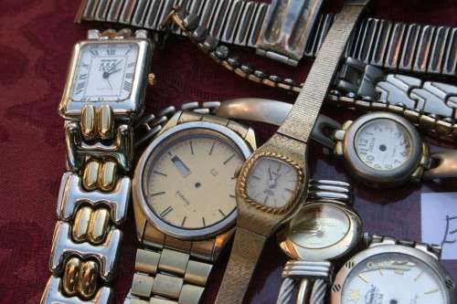 Lot of Mixed watches..Cases...straps.... Spares /Repairs Steampunk Jewelery