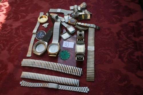 Lot of Mixed watches..Cases...straps.... Spares /Repairs Steampunk Jewelery