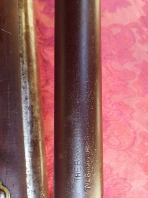 ANTIQUE 1906 LINCOLN BSA IMPROVED MODEL D .177 AIR RIFLE.