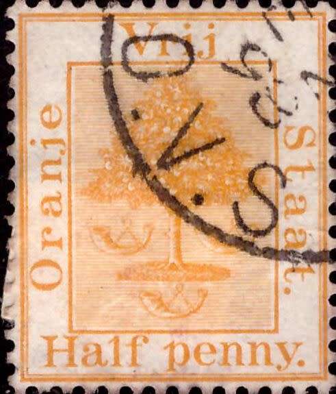Oranje Vrij  Staat half penny   Stamp