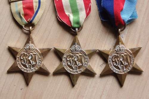 WW2 medal set with 1St army bar