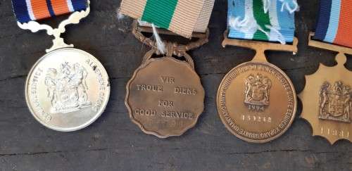 Full size SADF Medals with low nr Propatria and Rare John Chard Decoration