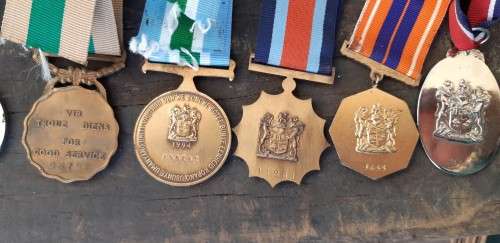 Full size SADF Medals with low nr Propatria and Rare John Chard Decoration