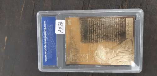 1997  23 carat gold Card  PRINCESS DIANA "THE QUEEN OF HEARTS" - 1961-1997