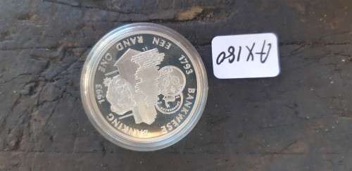 Crazy R1 Start....1993 Bankwese Protea   silver Coin R1. No box.