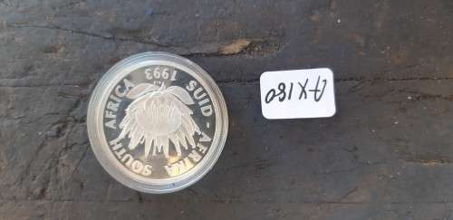 Crazy R1 Start....1993 Bankwese Protea   silver Coin R1. No box.