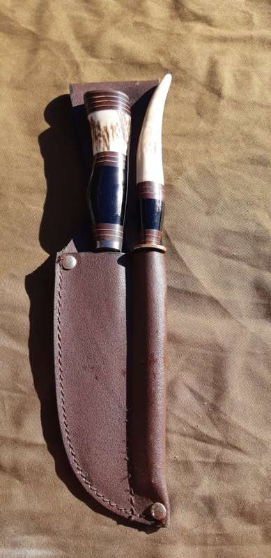 JU-CA INDUSTRIA TANDIL ARGENTINA GAUCHO KNIFE and SHARPENER