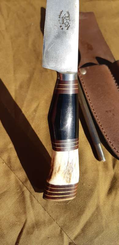JU-CA INDUSTRIA TANDIL ARGENTINA GAUCHO KNIFE and SHARPENER