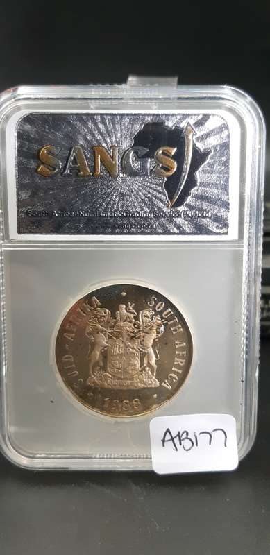 South Africa R1 Silver Dias PF64 Graded