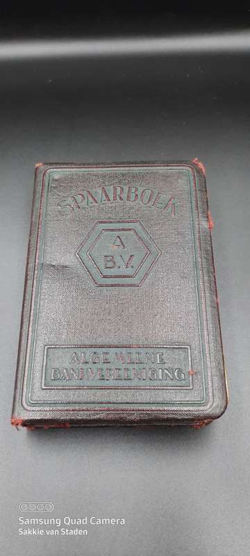 Rare Algemene Bank vereeniging Spaarboek