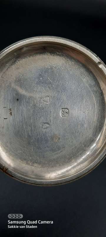 JOHN FISHER GLASGOW ENGLISH LEVER Pocket watch.Fuzee movement .. Sterling silver case Working 1800`s