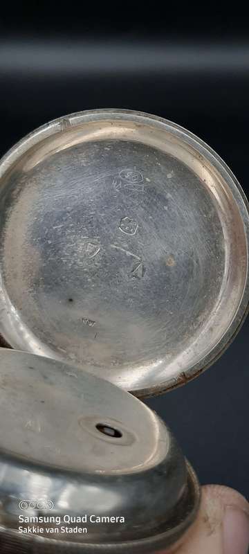 JOHN FISHER GLASGOW ENGLISH LEVER Pocket watch.Fuzee movement .. Sterling silver case Working 1800`s