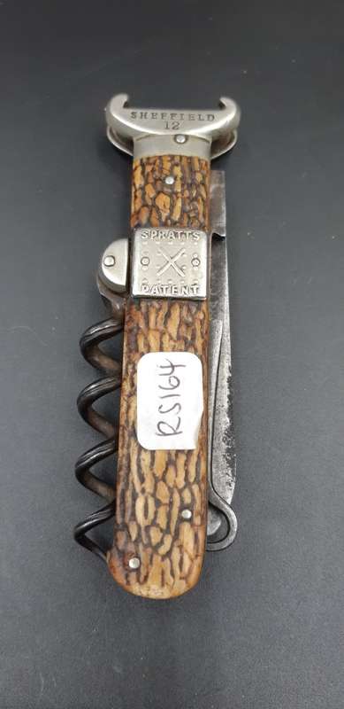 Victorian / Edwardian Era English A SPRATTS PATENT SPORTSMAN`S POCKET-KNIFE 1890-1899