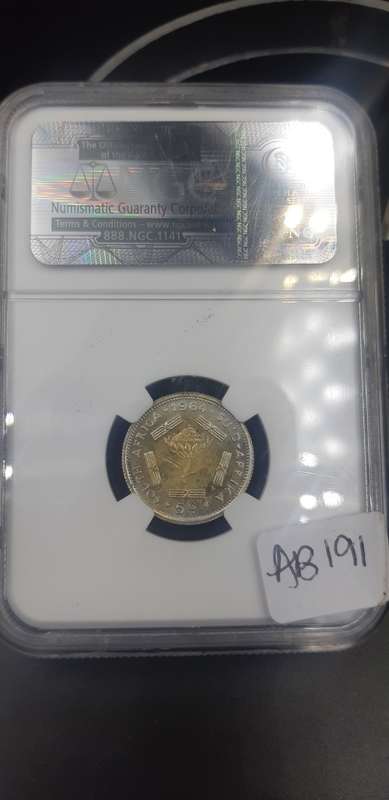 1964 5c coin NGC graded PF66