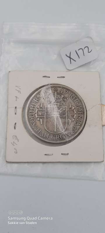 1947 Southern Rhodesia Half Crown