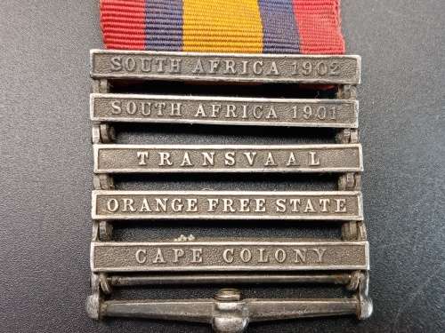 Qeen South Africa medal 5 Bars