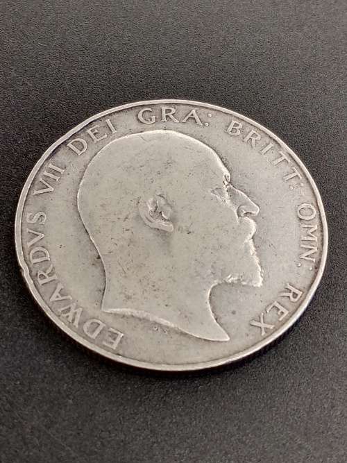 1910 Edward Vii British Silver half crown