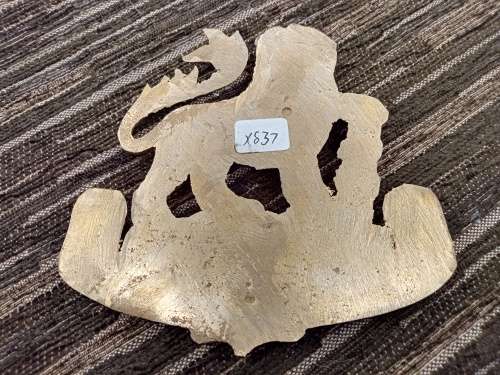 SA Navy brass badge 12cm wide 12.5cm high