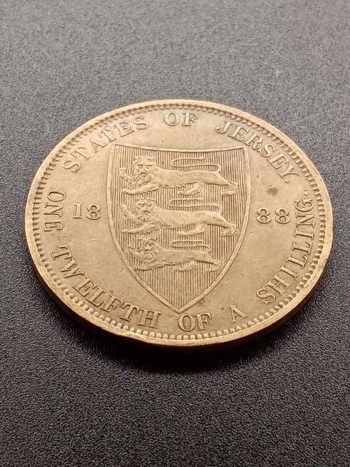 State of Jersey 1/12 of shilling 1888
