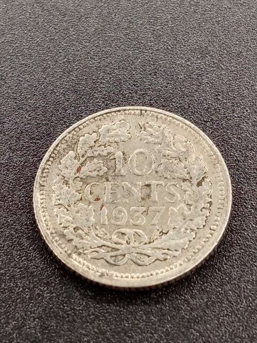 1937 10 cents coin nederland
