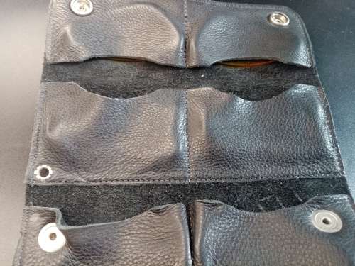 Vantage cycle glasses in leather pouch