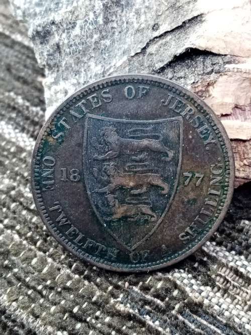 State of jersey 1877 1/12 of a shilling