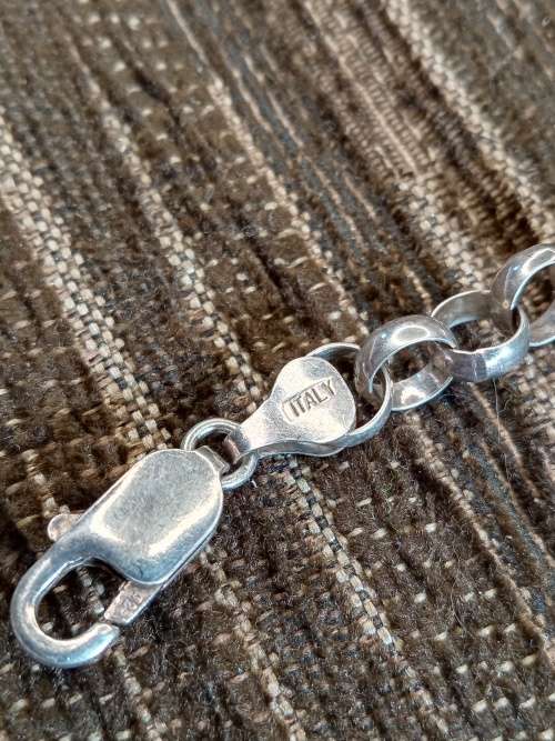 Italy sterling silver bracelet 19cm