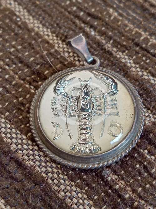 Scorpion sterling silver pendant