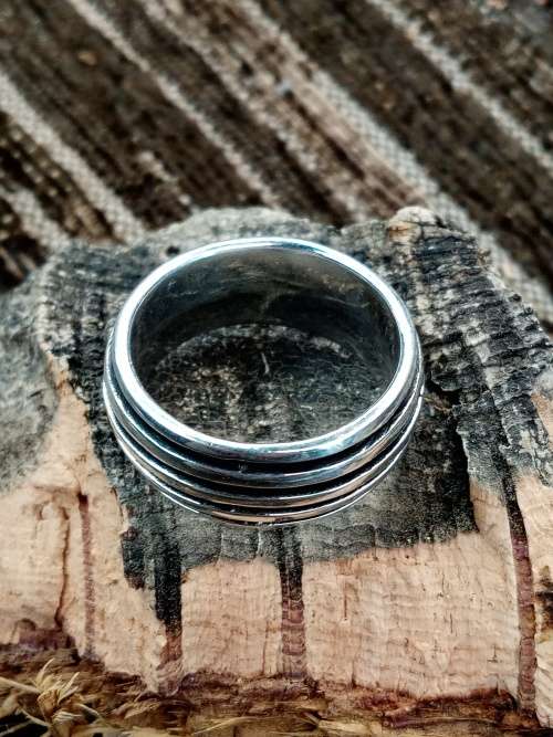Mens ring sterling silver Size T