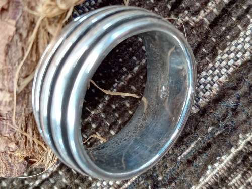 Mens ring sterling silver Size T