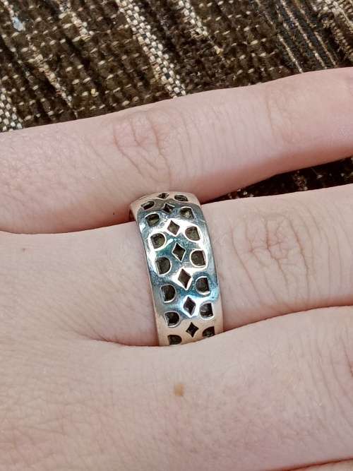 Ladies ring sterling silver Size P