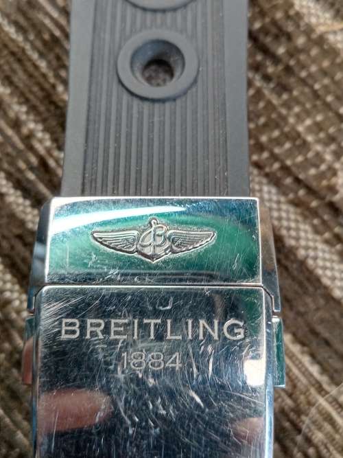 Breitling Original watch strap rubber strap 24mm lug size 17 cm total lenght