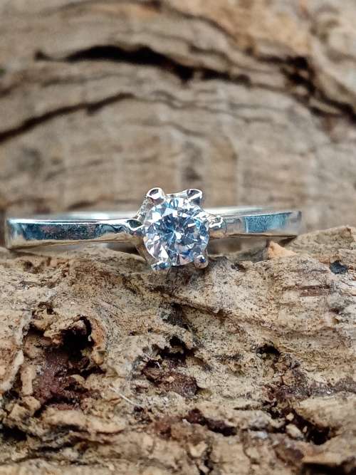 Ladies ring sterling silver Size N