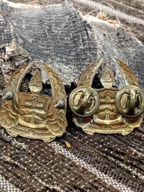 Set of two badges military gymnasium