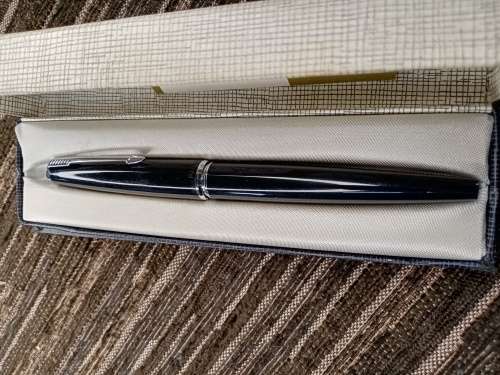 Vintage Parker 45 fountain pen in original box with paperwork